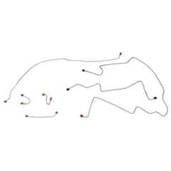 (1968-69) Brake Line Set - Front 2wd - Manual Drum